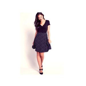 ModCloth | A Line Black & White Polka Dot Dress